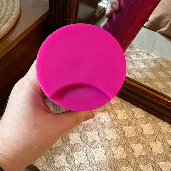 STARBUCKS 2021 Holiday Season Holographic Pink Ribbon Swirl Travel Tumbler 16 oz - Picture 5 of 10